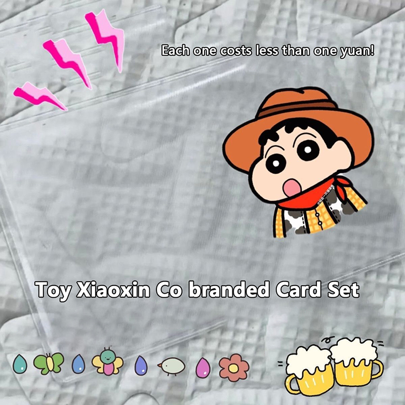 Identification Card Portrait Crayon Shin-Chan Container Holder Bus Business Case Bank Credit ID Card Transparent Holder Cover. 