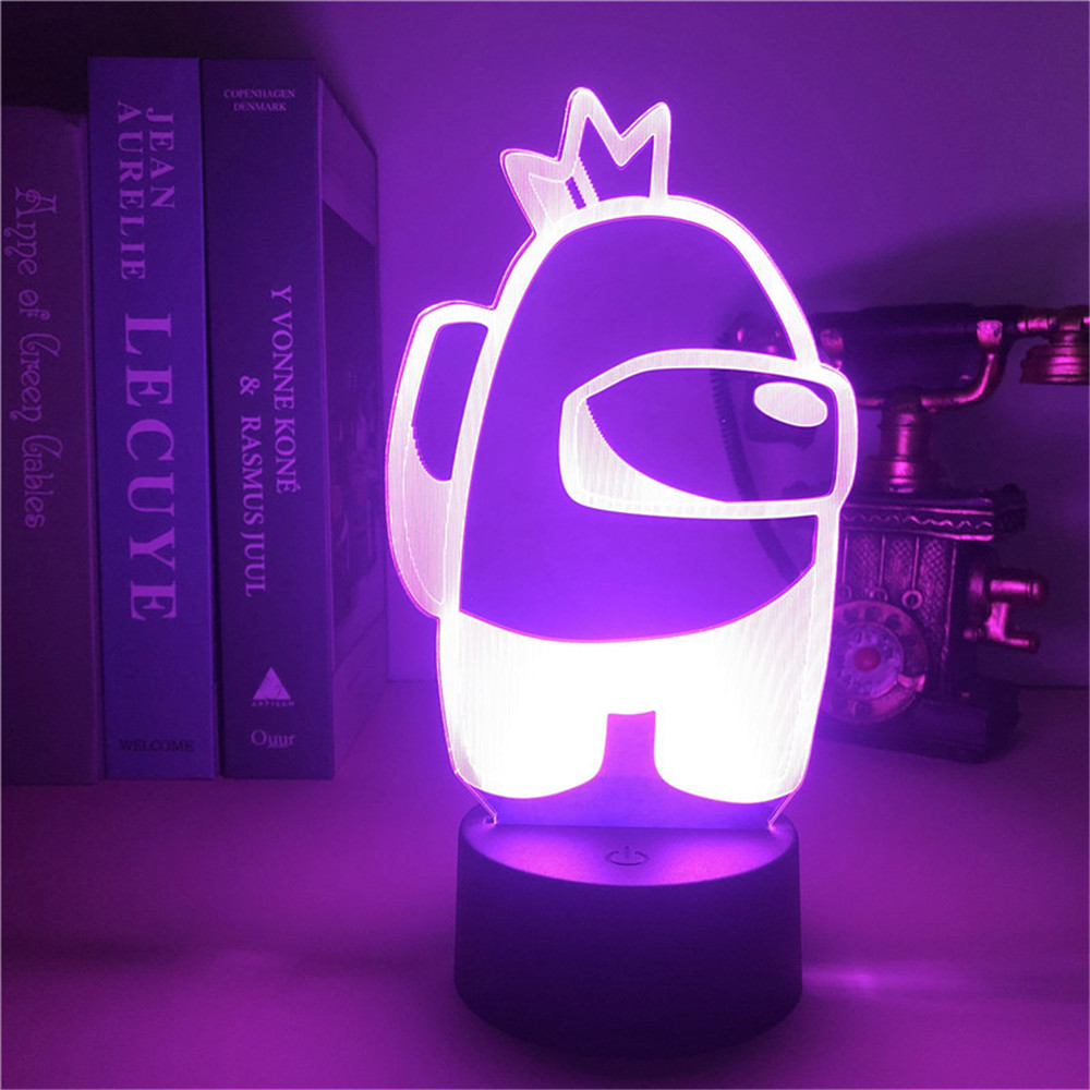 Among us game 3D remote control colorful touch night light app console light Crack base colorful touch remote control effect and easy to use