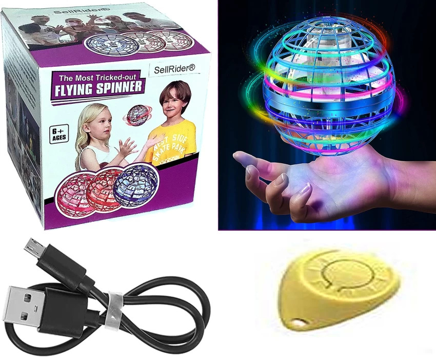 Flying Ball Spinner With Control Remote Set, Flying Ball Spinner Toys, Magic Flying Toy, Flying Spinners Built in RGB Lights. 