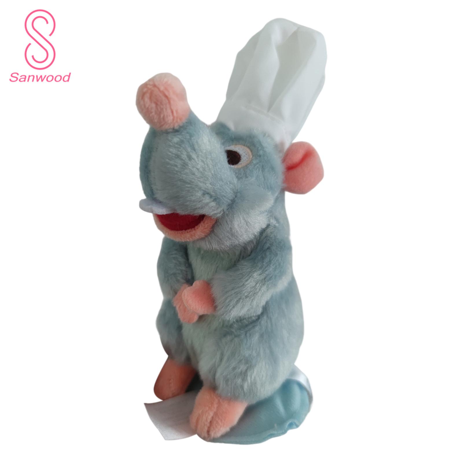 Comfortable Plush Doll Adorable Remy Mouse Plush Doll with Magnet Perfect Gift for Kids Collectors Shoulder Sitting Stuffed Animal Toy Cooking Mouse King Design Cooking Mouse King Plush Doll