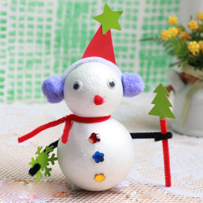 20ps 4 Different sizes 8/1.2/1.6/2 Inches White Craft Foam Balls, Foam Craft Balls, Foam Balls For Arts and Crafts, DIY Craft For Home, School Craft Project. 