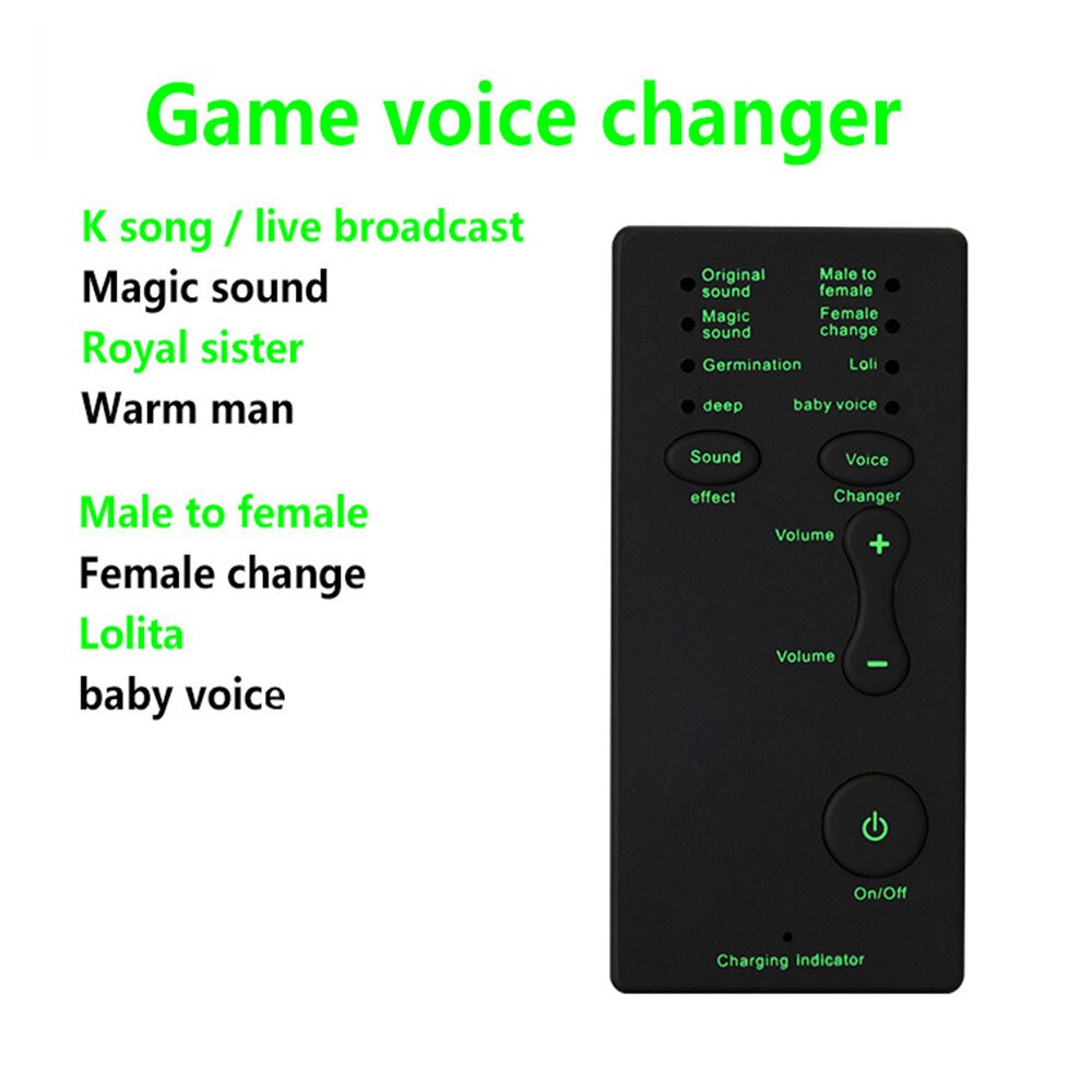 Voice Changer Device 7 Sound Changeing Modes Headphones Microphone Modulator for PS4 Xbox Computer PC Phone Tablet Kids. 