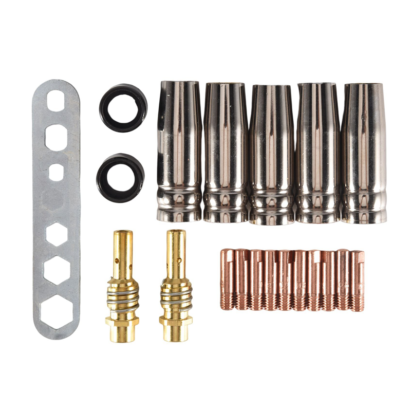 60Pcs Nozzles Contact Tips Holders Mig Welder Consumable Accessory for 15Ak Mb15 Mig Co2 Welding Torch