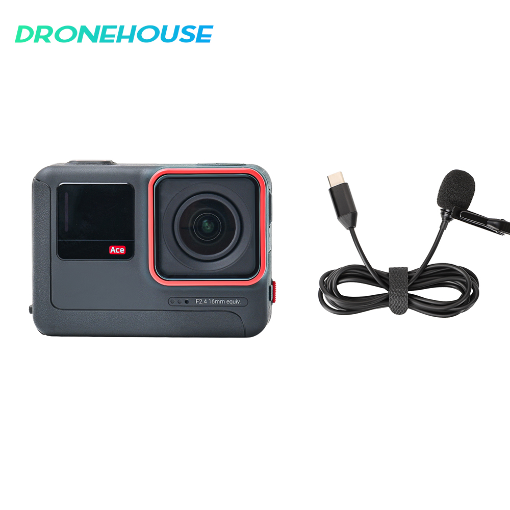 External High Fidelity Recording Type-C Lavalier Microphone For DJI Action 5 Pro/Insta360 Ace/Ace Pro Sports Camera Accessories