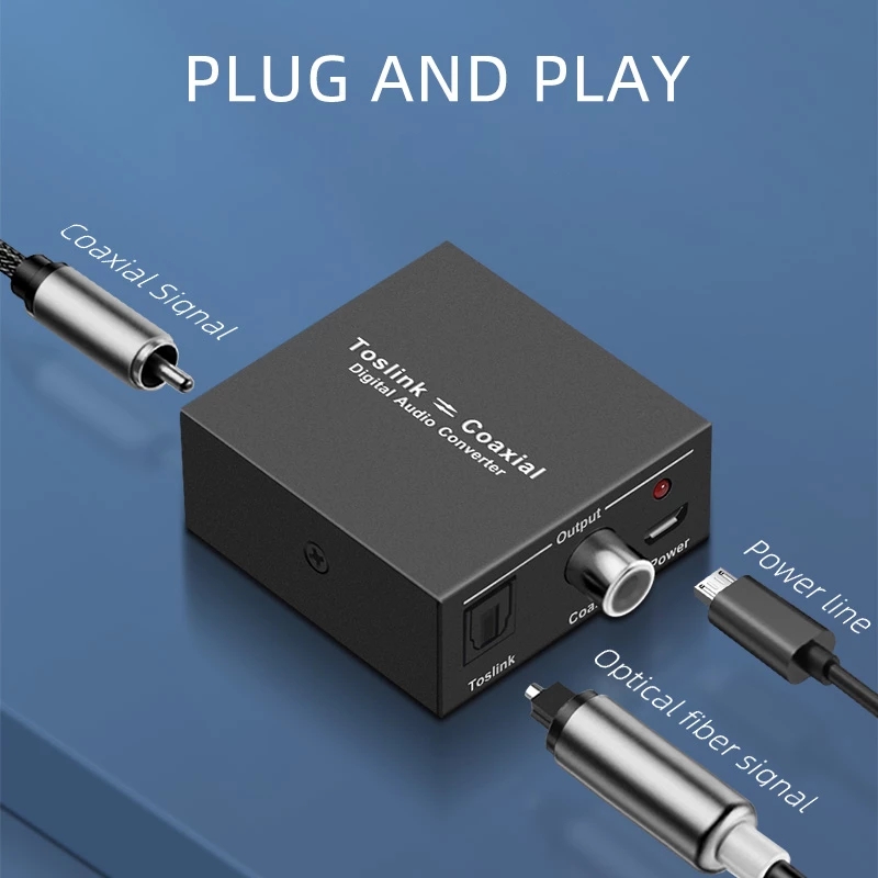 Digital Audio Converter Optical SPDIF Toslink to Coaxial Coax to Optical SPDIF Toslink Bi-Directional Switch Splitter Adapter Superman. 