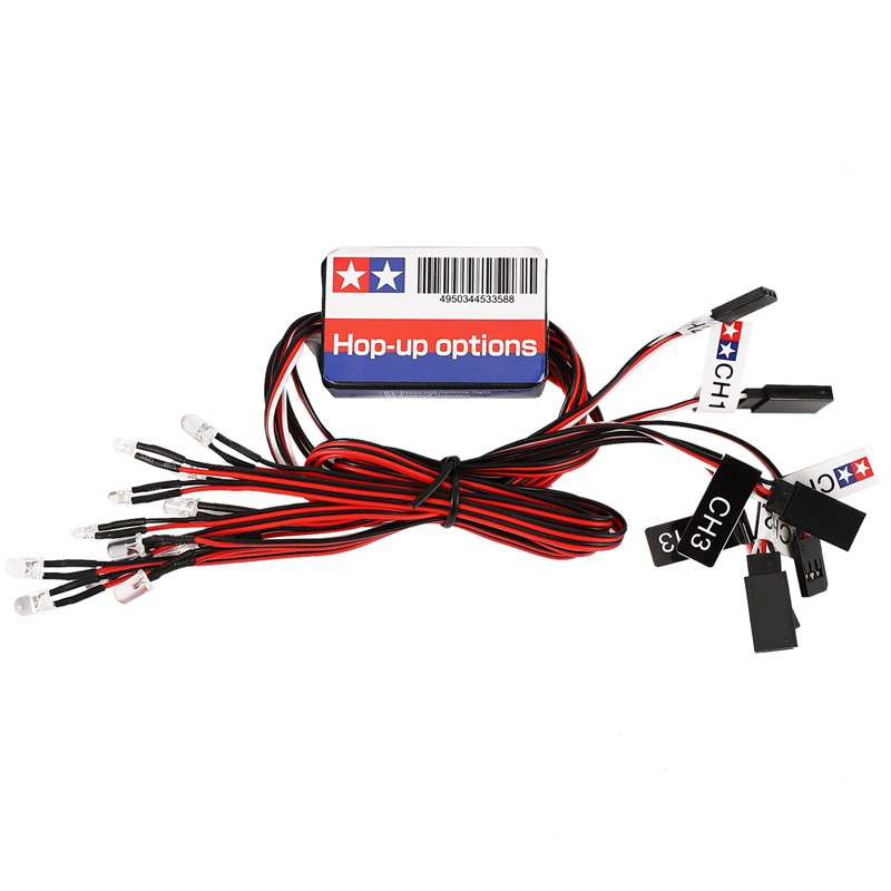 ZOROOM 2X 12 LED Lighting Kit Steering Brake Simulation Flash Light for 1/10 Scale Models RC Car Yokomo Tamiya HSP HPI AXIAL. 