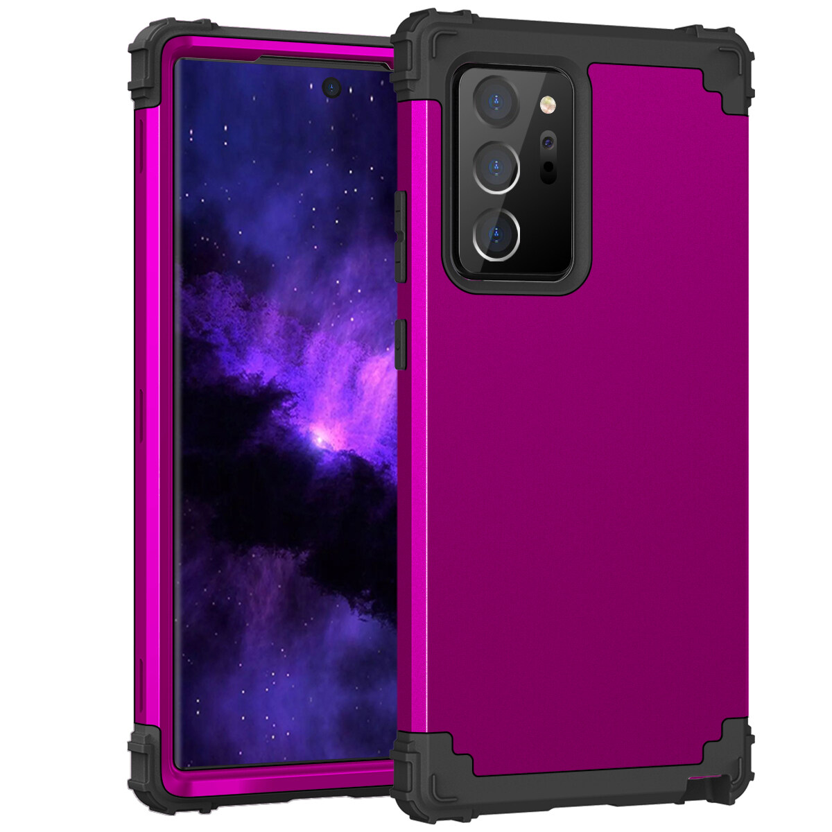 lthmy for Samsung Galaxy Note 20 Ultra Case Full-Body Cover 3 in 1 Hybrid Hard PC & Soft Silicone Heavy Duty Rugged Bumper