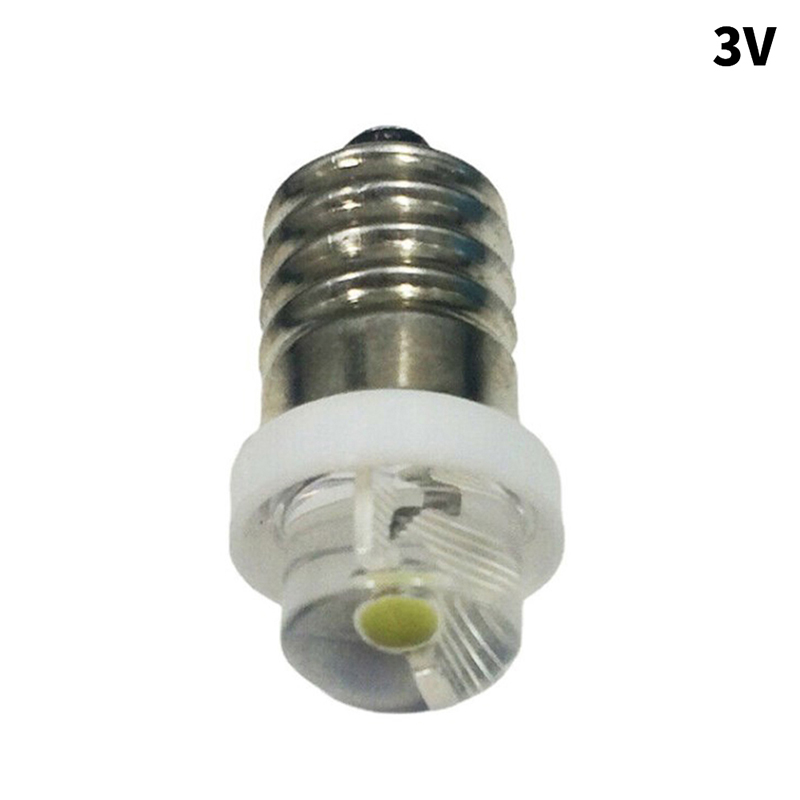 3/4.5/6V 0.5W Flashlight Bulb 6000K White LED E10 Socket Replacement Bulb Nicle. 