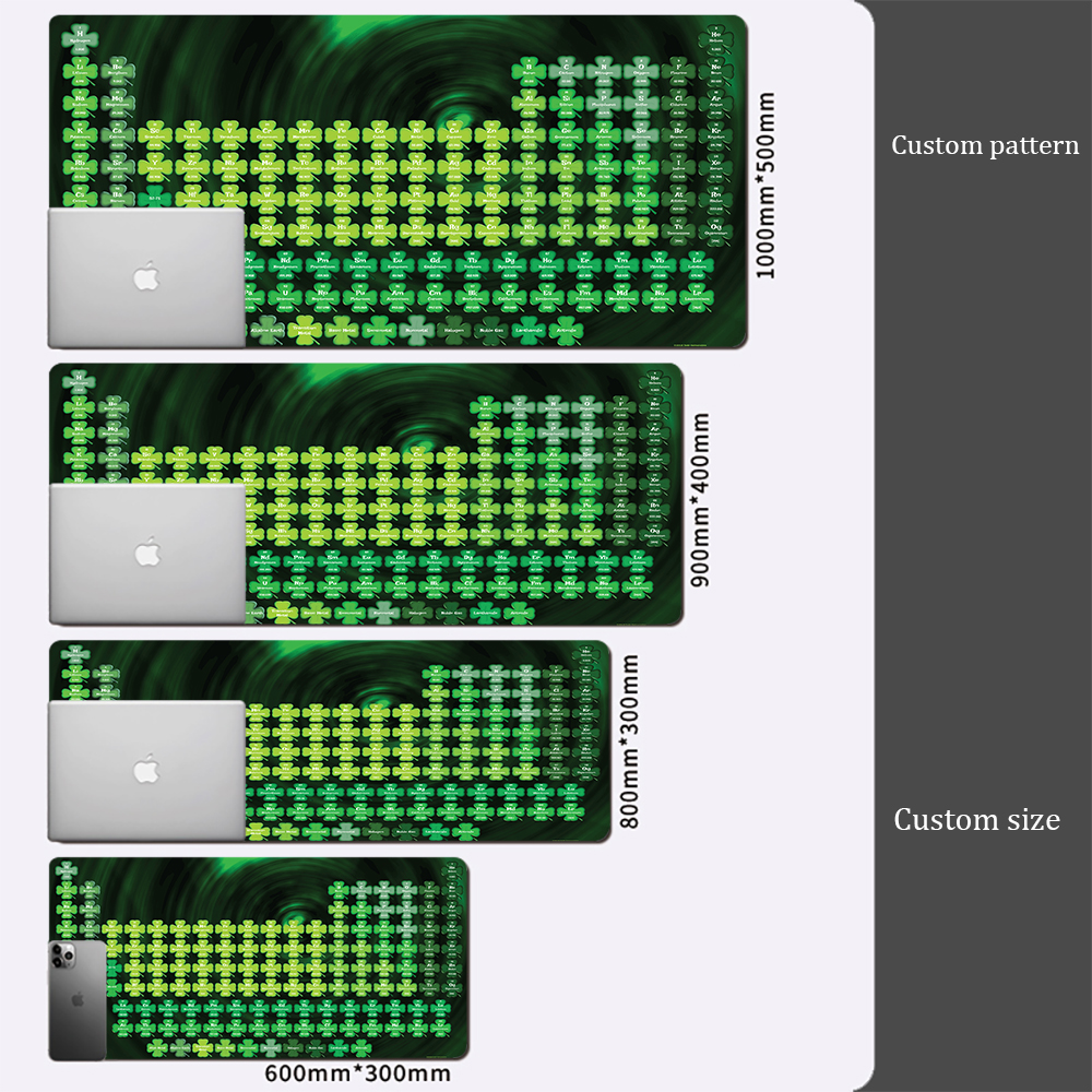 Large Size Periodic Table of Chemical Elements Gaming Mouse Pad, Keyboard Desk Mat Non-slip Desk Mat, Writing Pad, Student Gift. 