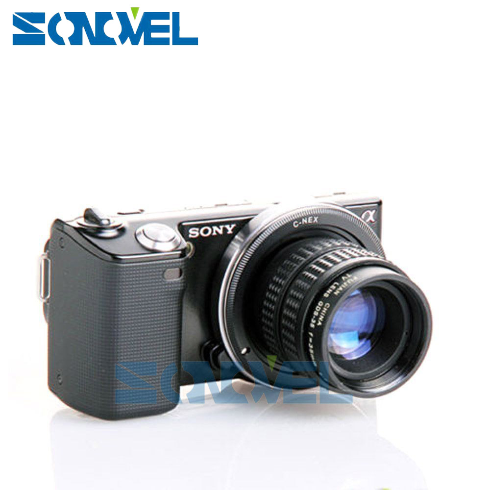 FUJIAN 35mm F1.7 CCTV TV Movie lens+C Mount+Macro ring for Sony E Mount Nex-5T Nex-F3 Nex-6 Nex-7 Nex-5R A6300 A6100 A6500 A5100. 