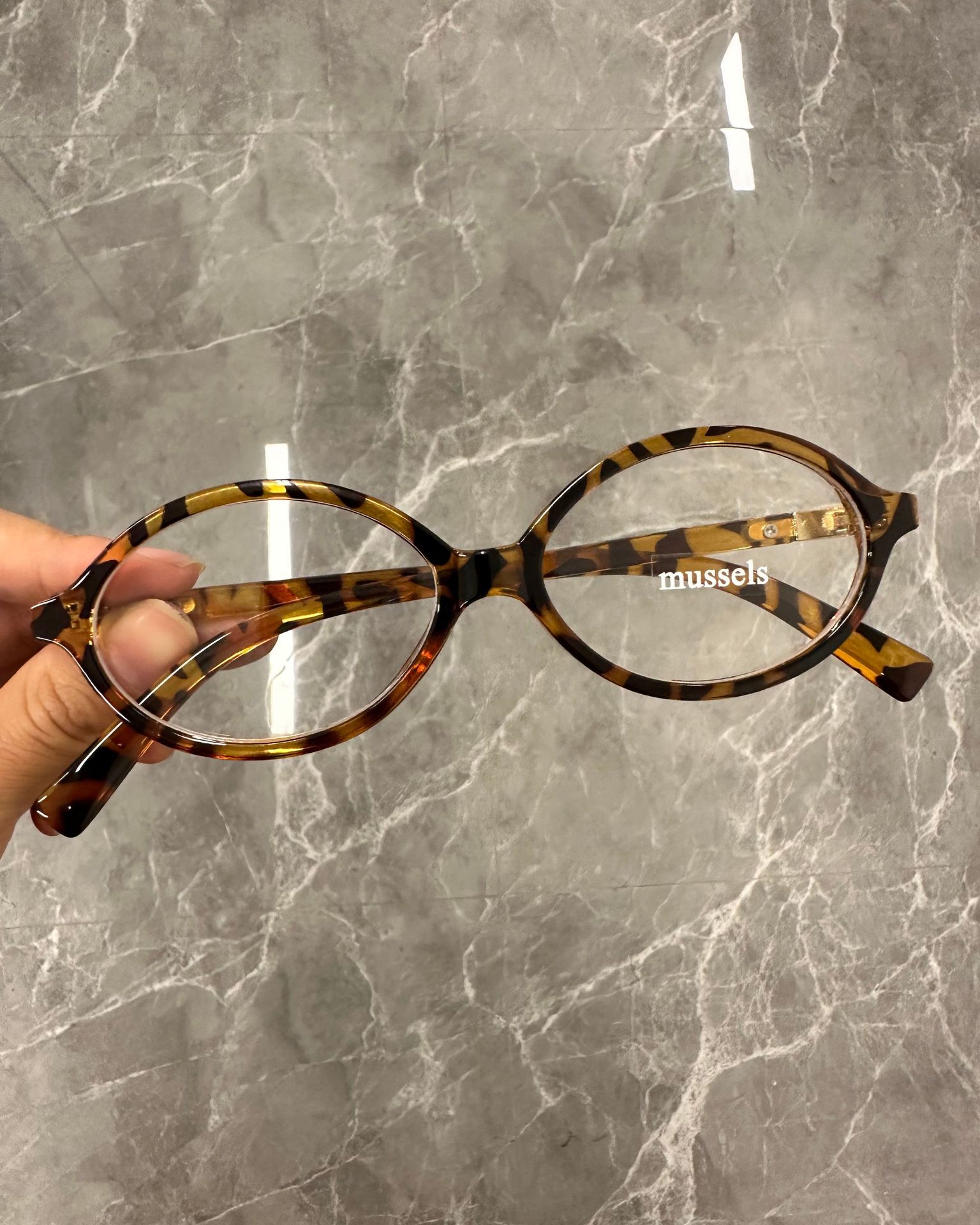 Zhang Yuanying's same style glasses nerd myopia oval small frame men's retro leopard print Korean style plain glasses for women