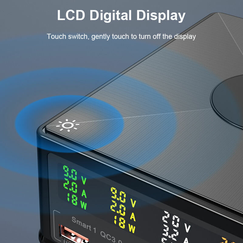 Lightning Wolf 868H 5-port USB PD+15W wireless fast charging. 