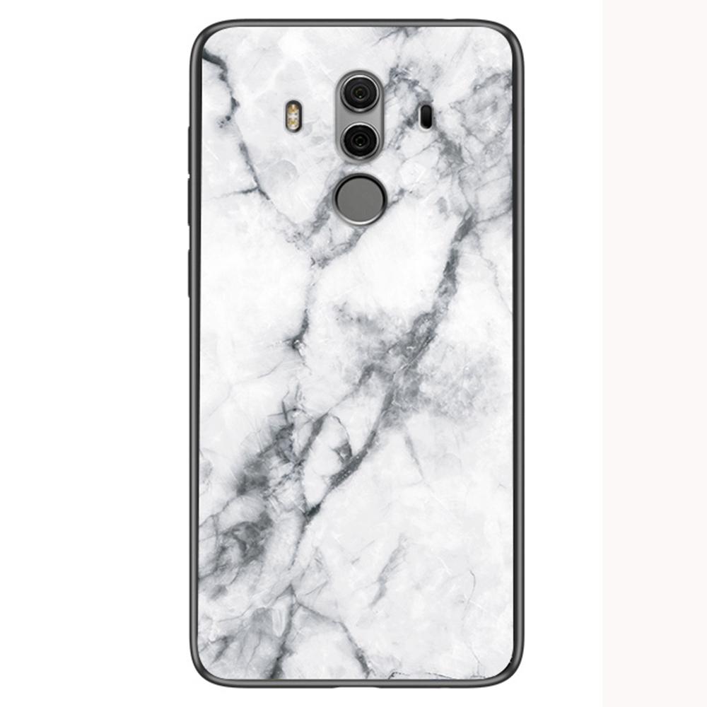 Case for Huawei Mate 10 Pro Tempered Glass Protective Layer on the Back and TPU Bumper Anti+shock Shock Absorption Protective Cover. 