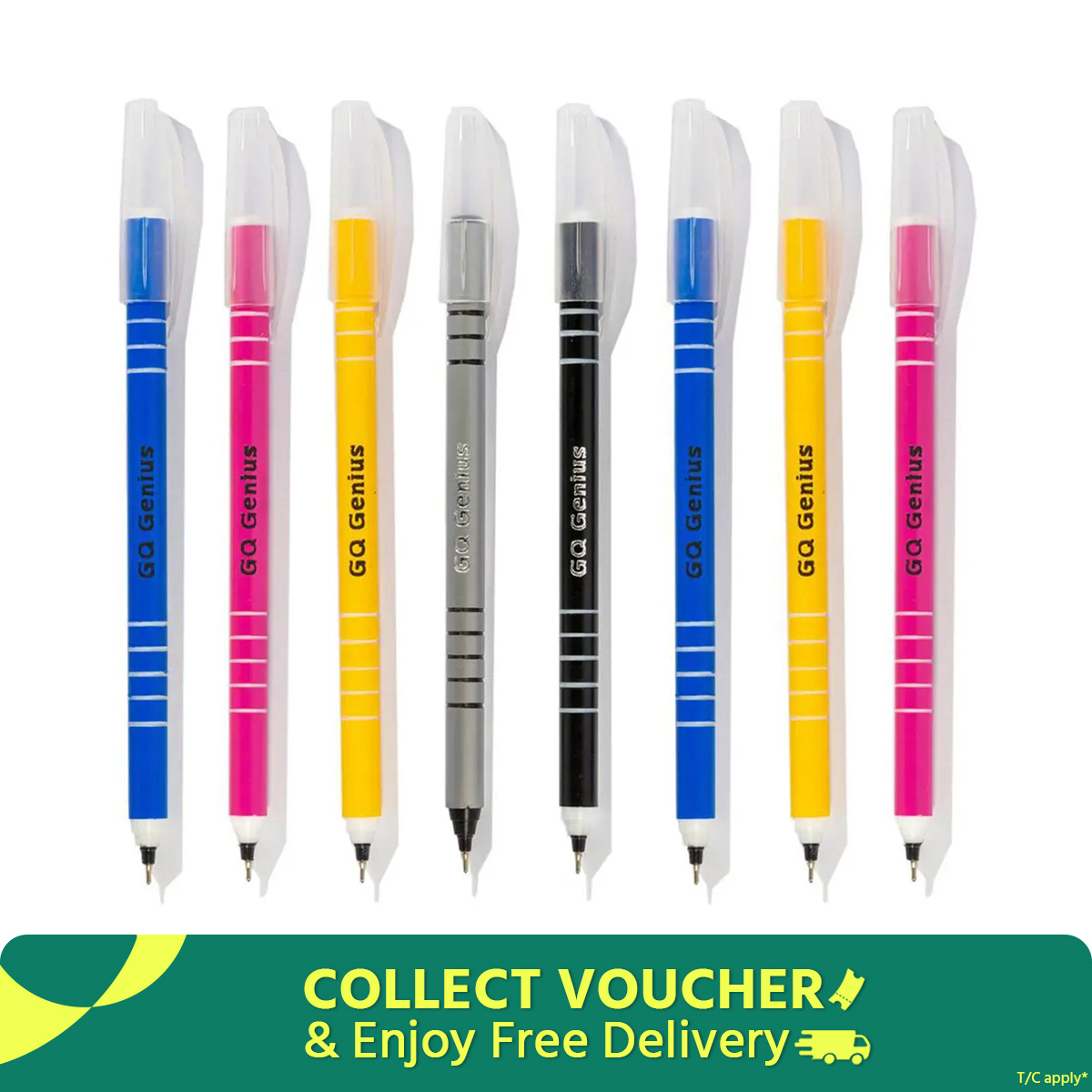 GQ Genius Ball Pen - Pack of 20 Pens - Explore Trend - Unique Make - Sustainable Option - Expression of Yourself - Econo Brand