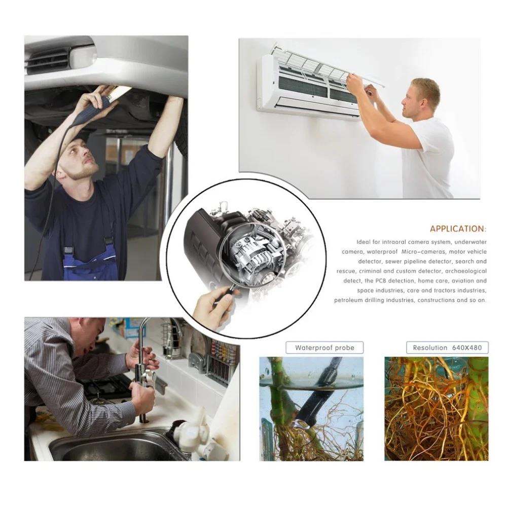 HD Wireless Endoscope 640x480P Single Dual Lens WiFi Borescope Inspection Camera Waterproof Snake Pipe Camera For Android IOS. 