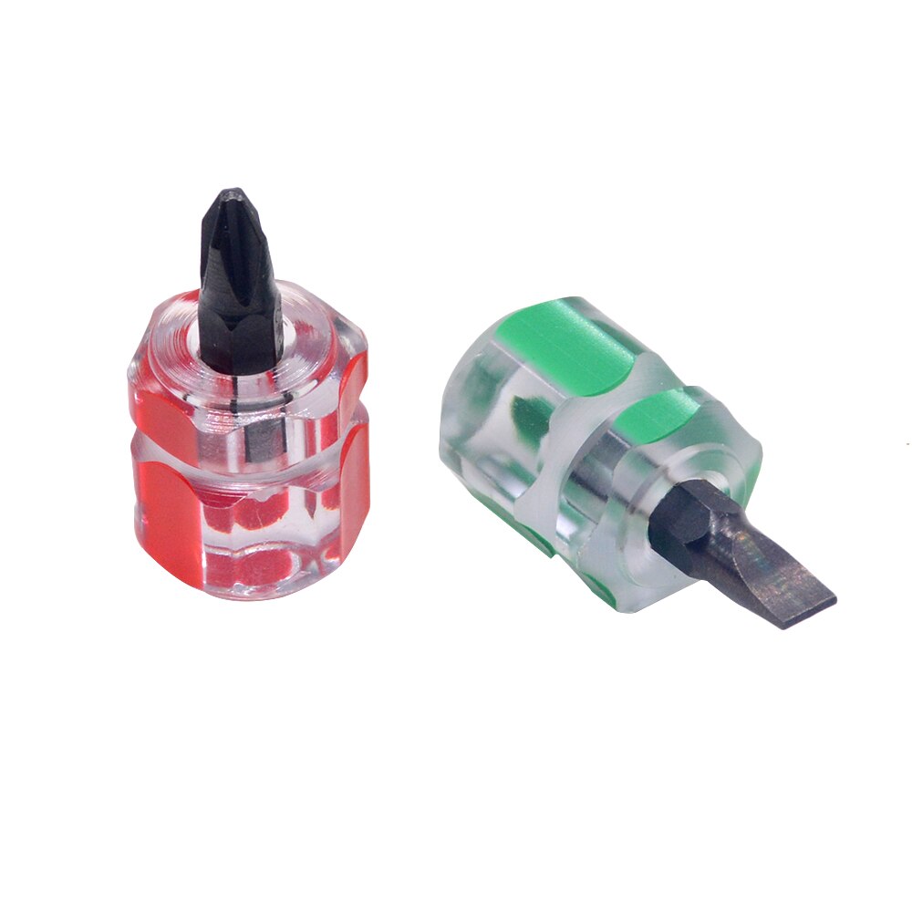 2 Pcs Cute Mini Phillips Screwdriver Set - Portable Small Radish Head Screwdriver Precision Clear Handle Repair Hand Tools - Screw Driver Set. 