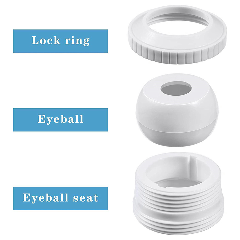 3Pcs PVC Nozzle for Swimming Pool Opening Eyeball Nozzle Flow Inlet Fitting for Hayward SP1419D. 