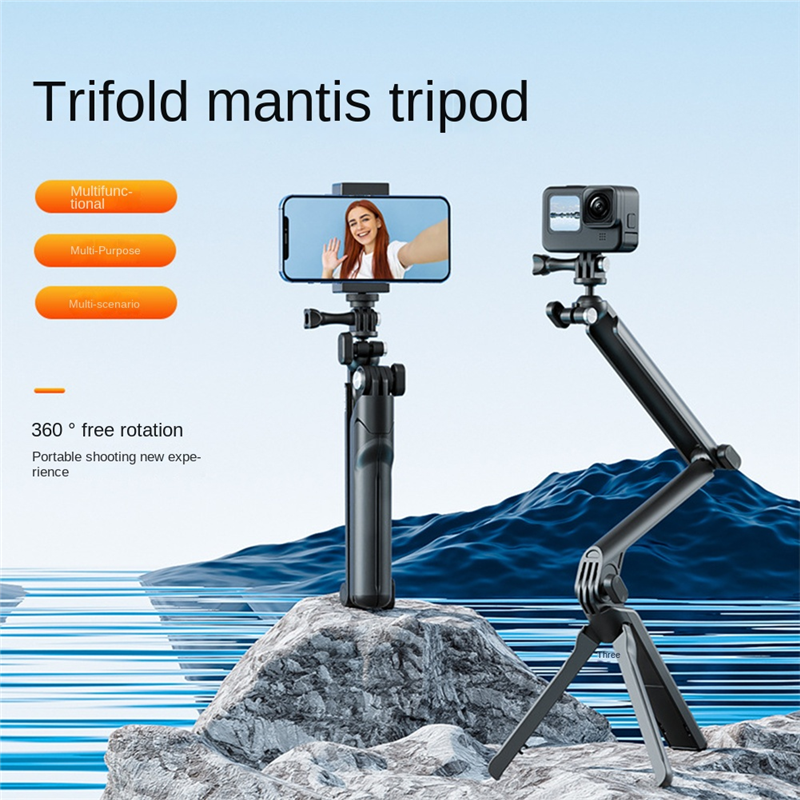 TELESIN Selfie Stick with Tripod Hand Grip Pole for GoPro Hero Insta360 Smart Phone Action Camera Replacement Accessories. 