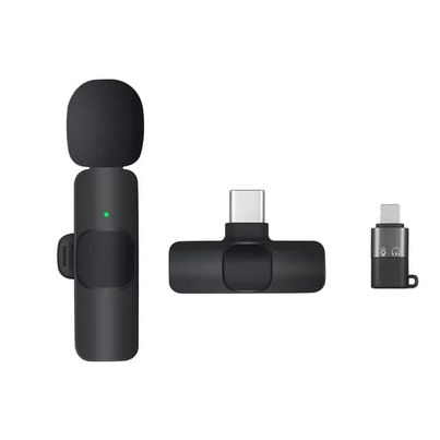 ZVR Type-C Microphone Wireless Bluetooth Collar Mic K8 Mike for Mobiles & Cameras Microphone. 
