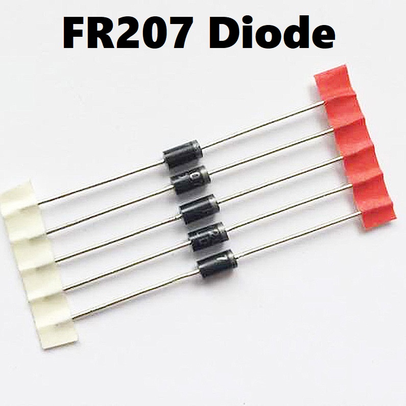 30Pcs Diode FR207 1000V 2A General Purpose Rectifier Diodes FR 207 Axial Electronic Silicon Junction Diode DO-15 Package. 