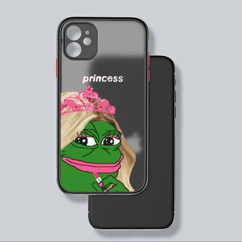 2023 New Sad Frog pepe Phone Case iPhone 11 13 12 14 Pro 7 XR X XS Max 8 6 6S Plus 13Pro Moonlight Shines. 