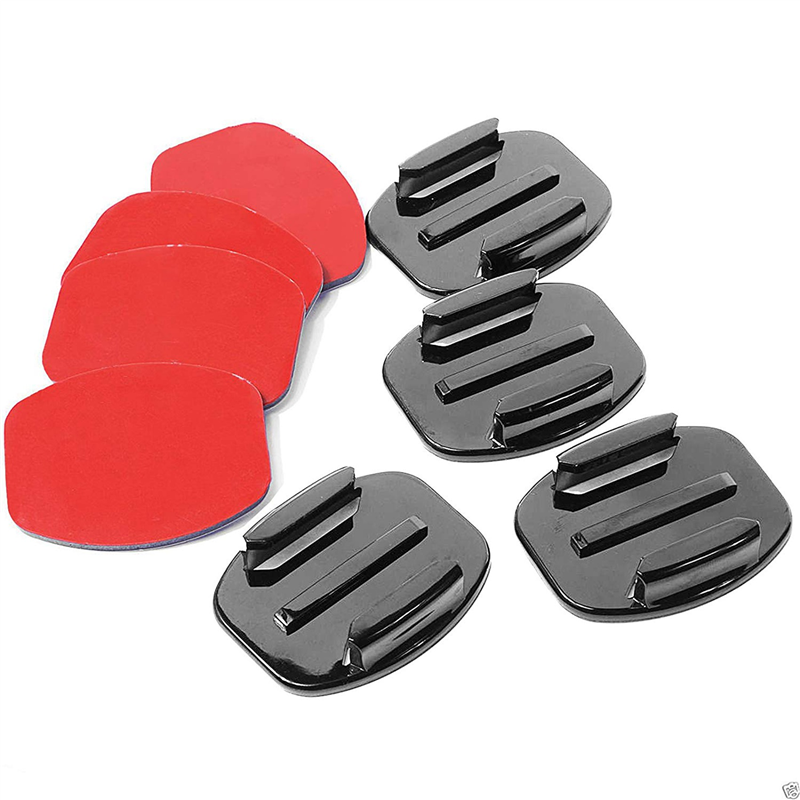 BRADOO Helmet Accessories Set 48X Surface Mounts + 48X Adhesive Stickers Sticker Pads for GoPro Hero 7/6/5/4/3+/3 Hero Session. 