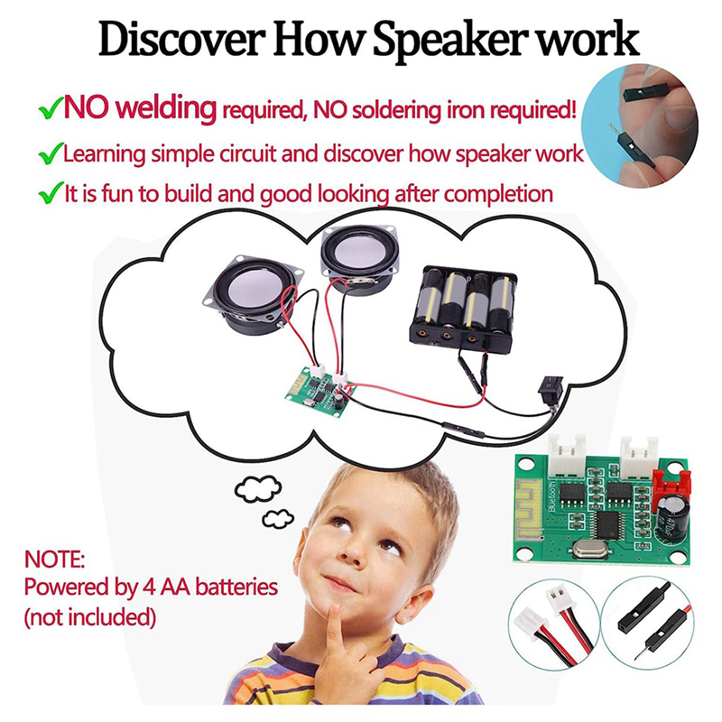 5set DIY Bluetooth Speaker Box Kit Electronic Sound Amplifier Builds Your Own Portable Wood Case Bluetooth Speaker Sound. 