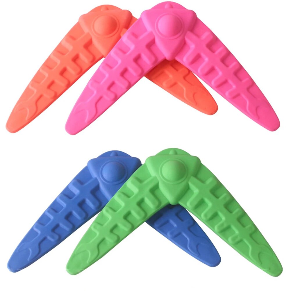 Curved Pet Flying Disc Toy TPR Flying Discs Bite Pet Training Dog Toys Competition Boomerang Child Toys Outdoors Sports Dog Toys. 