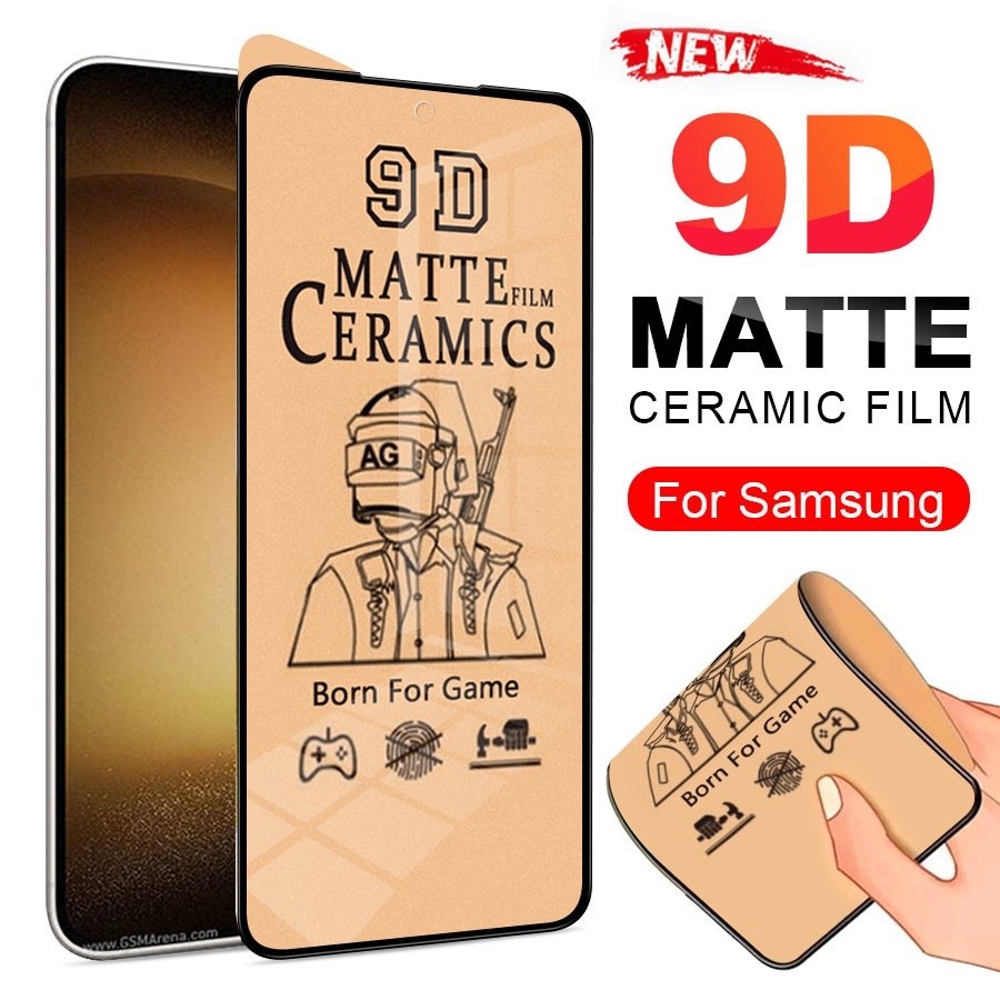 Samsung Galaxy S24 Ultra Anti Broken Flexible Matte Screen Protector (With Black Border). 