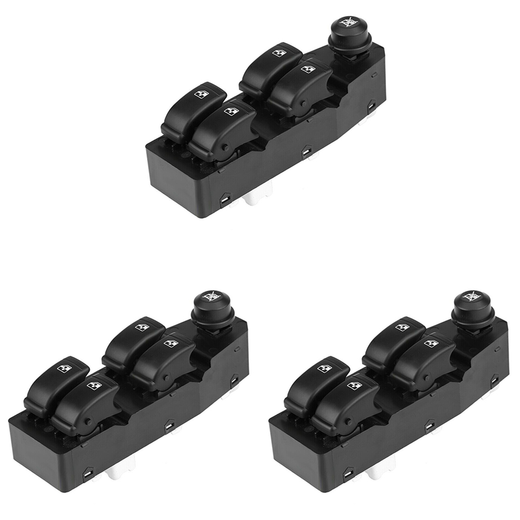 Left Hand Driver Window Switch-3 x  Master Window Switch-black. 