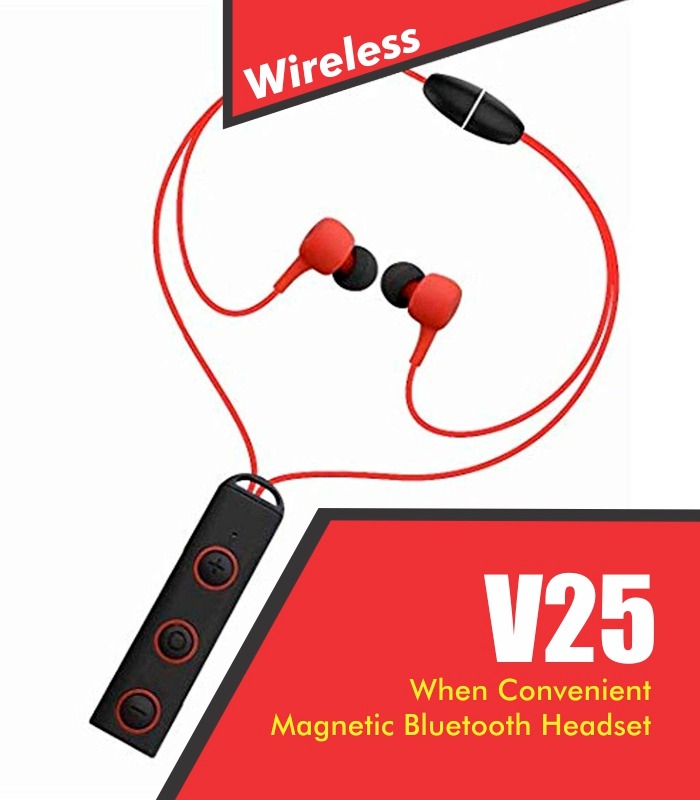 Wireless V25 Sports Earphones with Mic