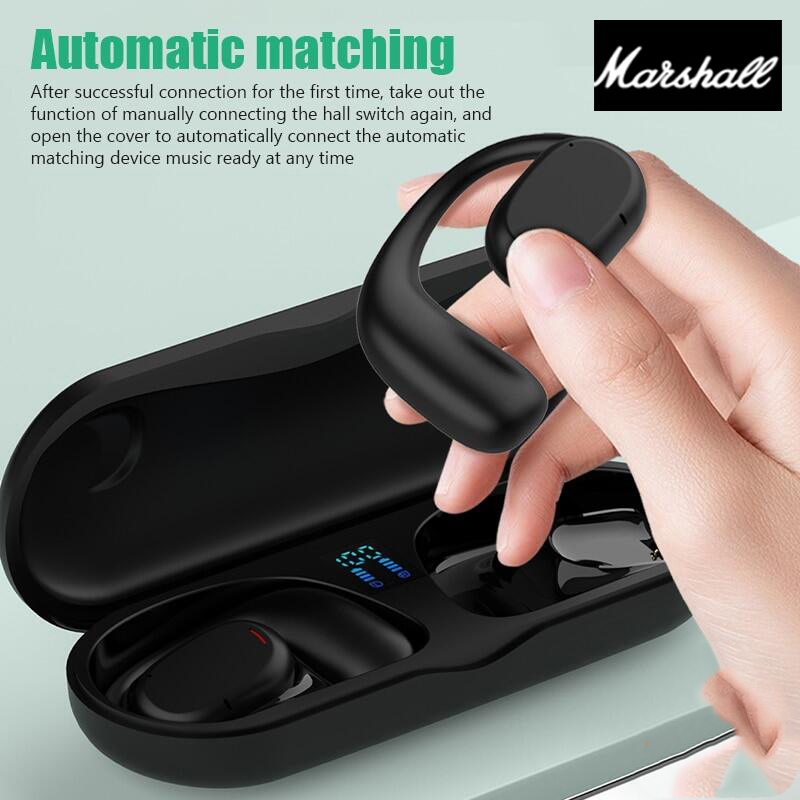 Original Product+FREE Shipping+COD marshall JS270 original Open Wearable Stereo wireless Bluetooth earphones with mic Digital display. 