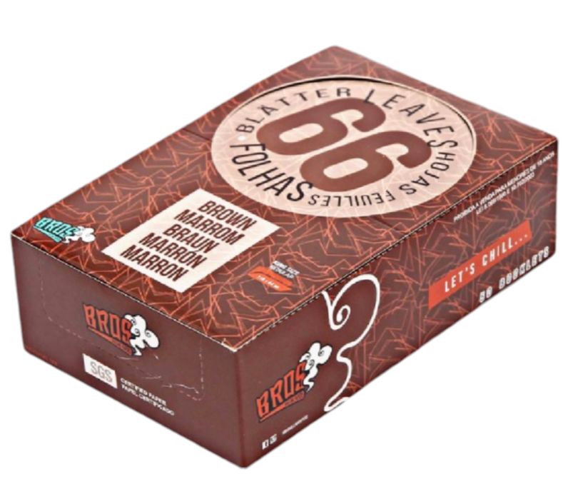 Bros Brown king size regular rolling Papers-66  Main Box (50 boxes)