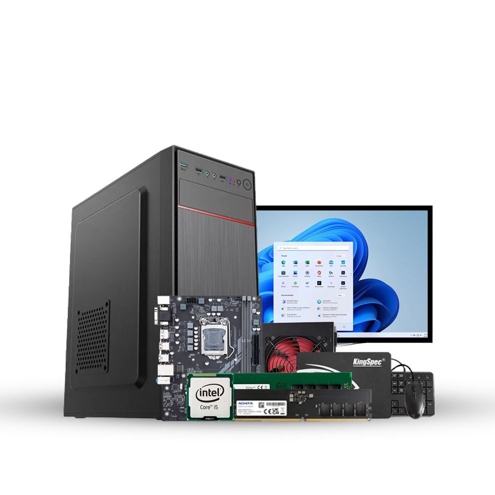 Intel Core i5 1st Gen. (RAM 8GB DDR3) (SSD 128GB or HDD 500GB) (19" LED MONITOR) Windows 10 Full Desktop Computer. 