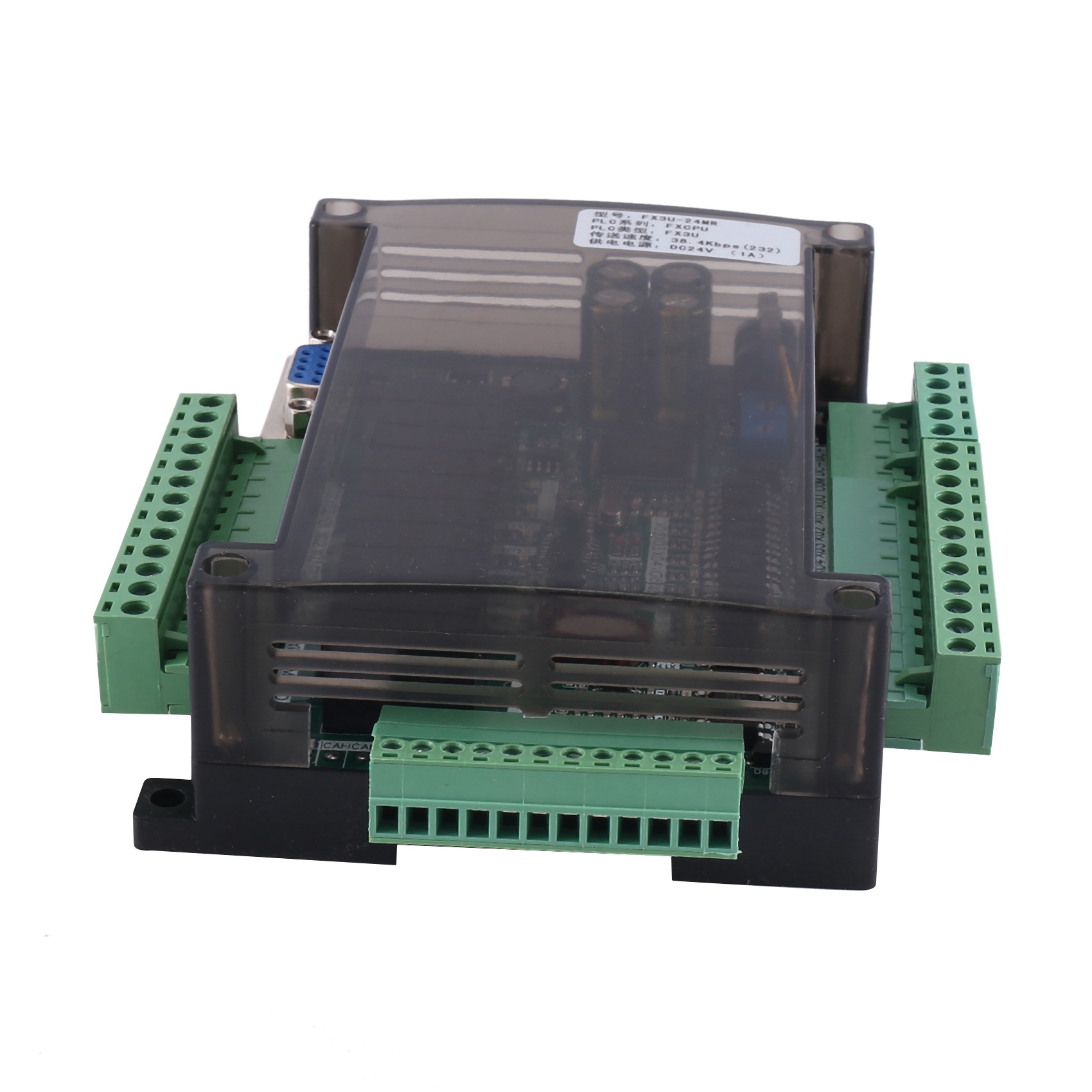 1 Piece FX3U-24MR PLC Industrial Control Board 6AD 2DA with 485 Communication and (A). 