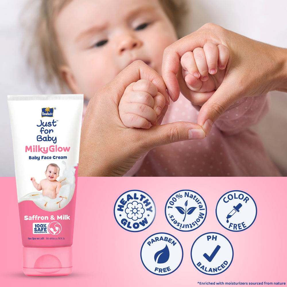 Parachute Just For Baby Milky Glow Face Cream 100ml. 