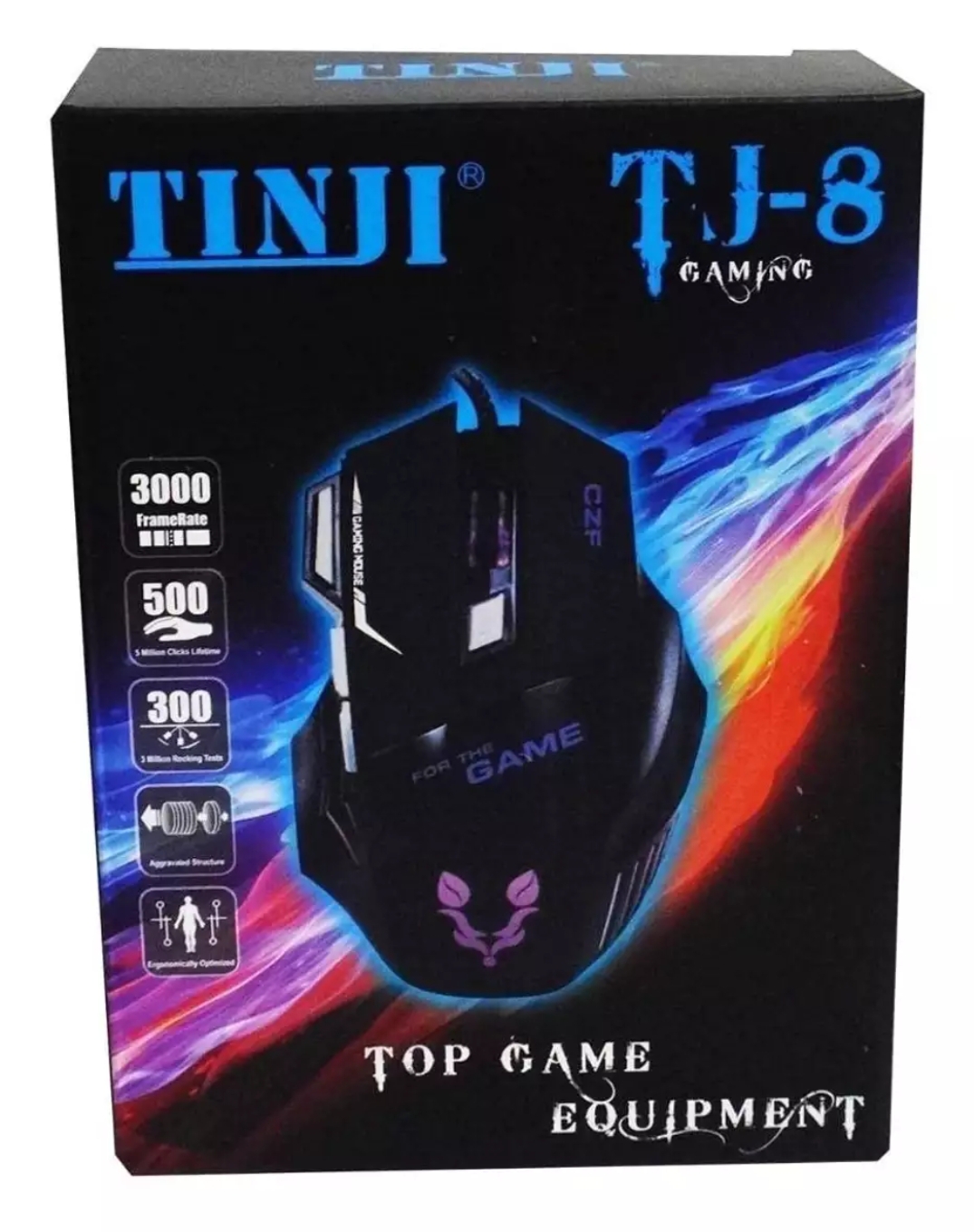 Tinji Tj-8 Gaming Mouse 1600 DPI USB Multicolor LED 6 Buttons Optical Mouse