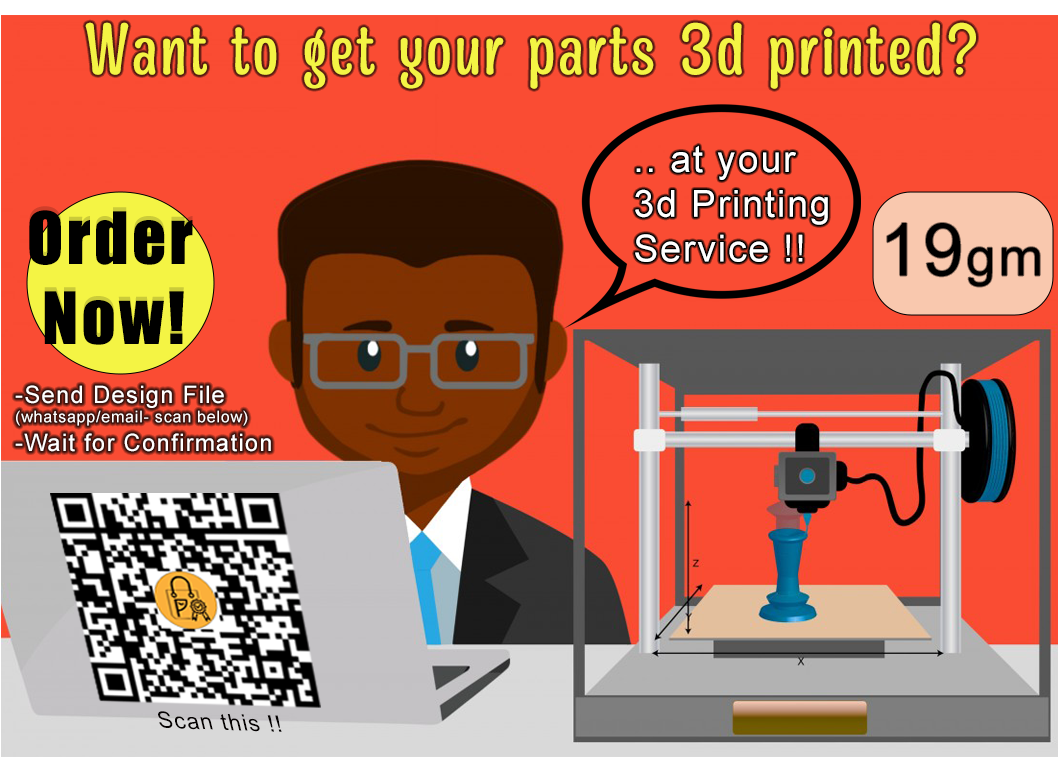 3d printing service, minimum 10gm, Red/green/white/blue/black/orange. 