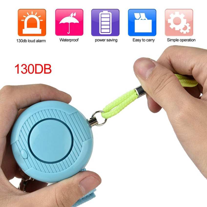Elderly Children Personal Alarm Keychain 130dB Keyring Emergency Press Alert. 