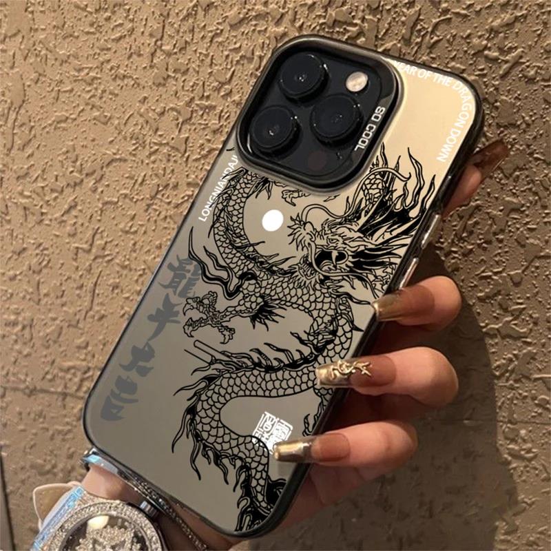 New Luxury Chinese Dragon Phone Case for Samsung Galaxy S24 Ultra S23 S22 Plus FE A32 A52 A13 A53 A14 A34 A54 A15 A35 A55 Cover. 