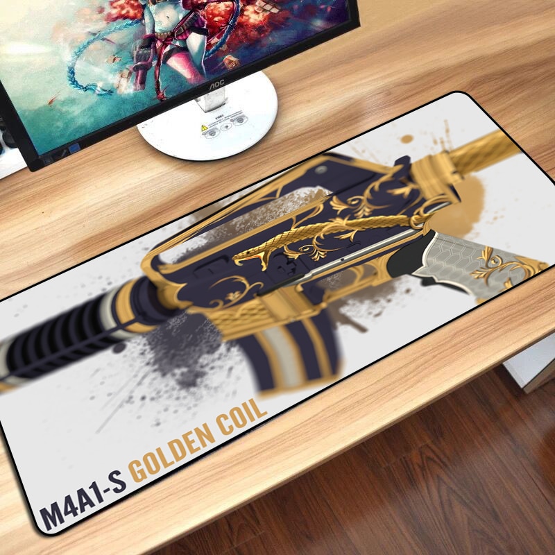 【happy one】CS GO Gaming Keyboard Mouse Pad Mat Large Size AK47 M4A1 AWP CSGO Gamer PC Computer Notebook Mouse Gaming. 