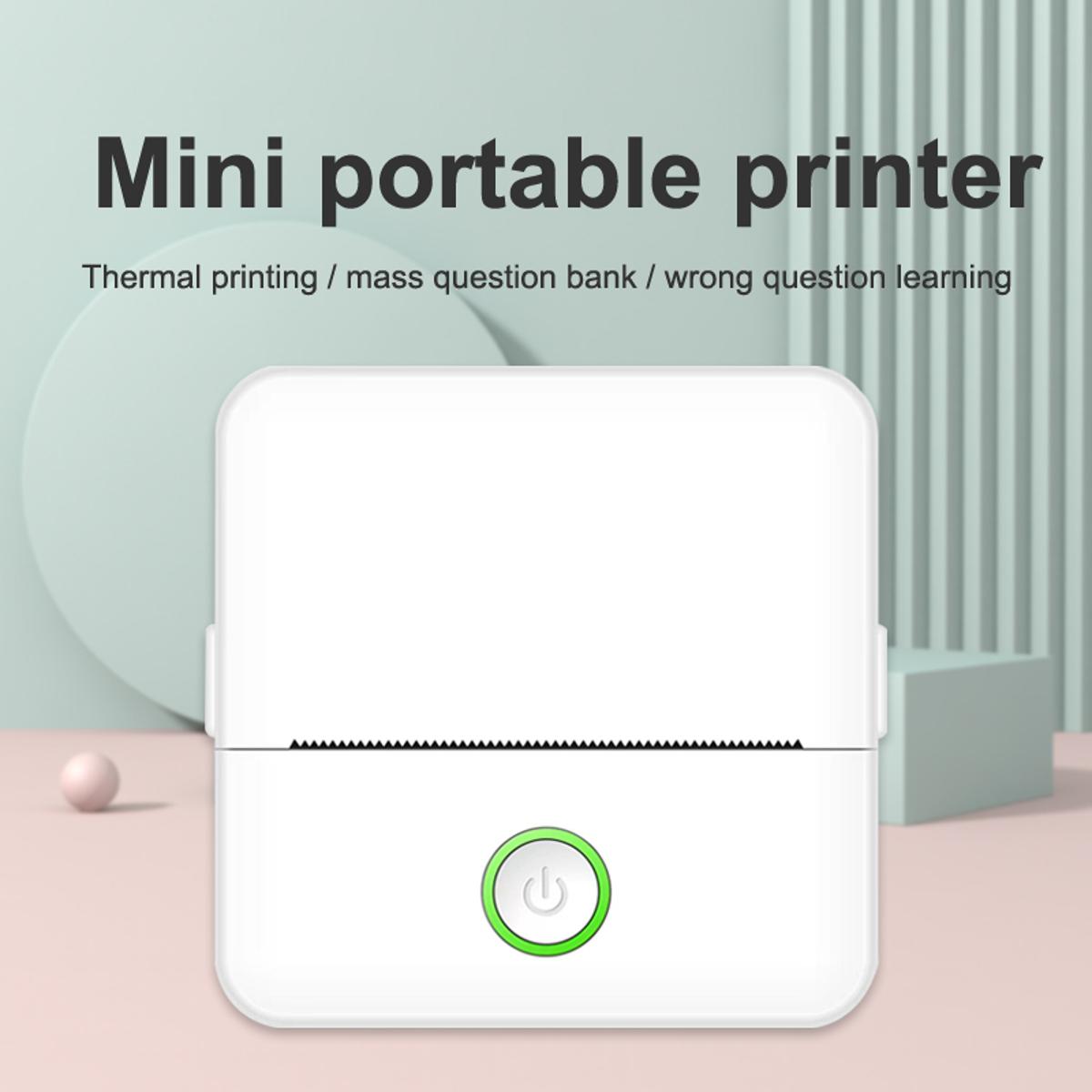 Mini Printer 58mm Portable Mobile Printer Label Printer Bluetooth Support for Study Notes, To-Do-Lists, Journal Printing, Label Printing,  Photos, Notes - Compatible with Android & iOS, Nadra-X6