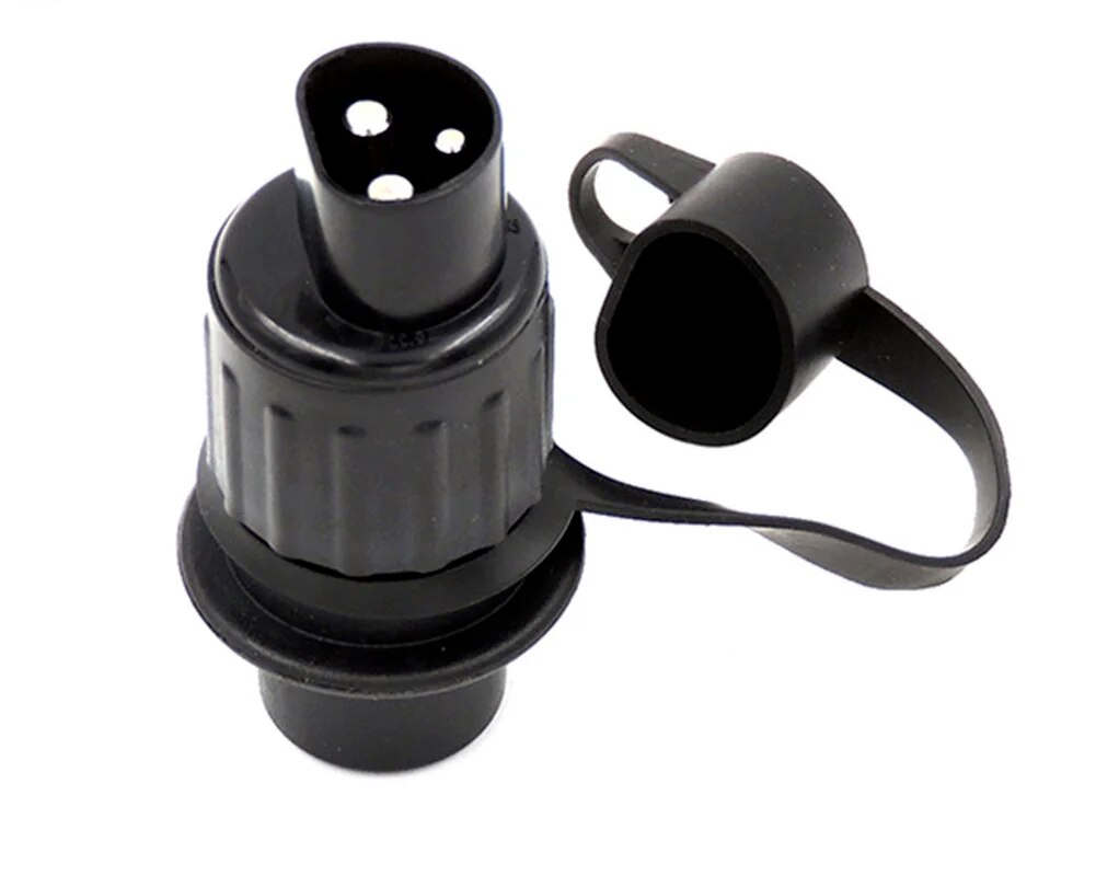 Trailer Plug Adapter Motorhome Power Cord Socket Connector Trailer Tractor Plug Socket 3-pin to DIN 72575 + DIN 9680 6-24 volts. 