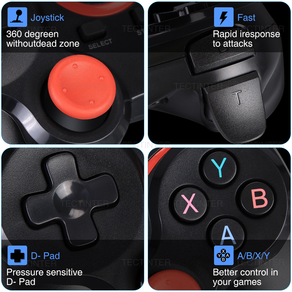 Terios Wireless Joystick Support Bluetooth 3.0 Gamepad Game Controller Gaming Control for Tablet PC Android Smart mobile phone. 
