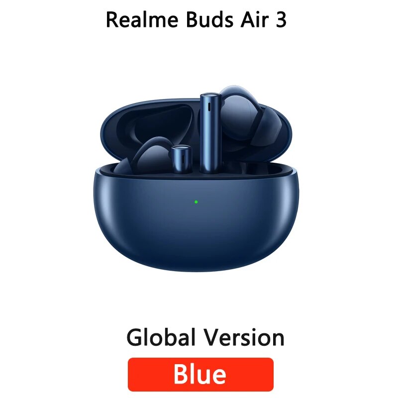Global Version realme buds air 3 Bluetooth 5.2 long battery life Earphone 42dB Active Noice Cancelling Headphone IPX5 Waterproof. 