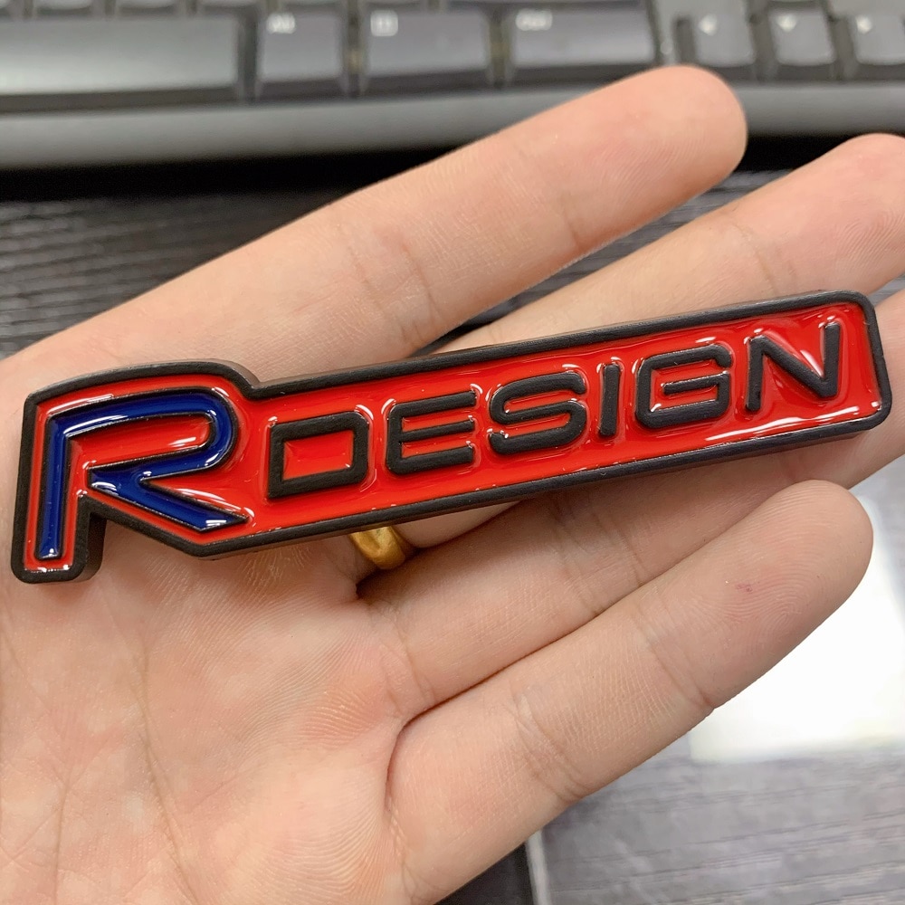 R design Car Styling Sticker 3D Badge Emblem For Volvo Rdesign XC90 S60 XC60 V70 S80 S40 V50 V40 V60 C30 S70 S90 V90 Accessories. 