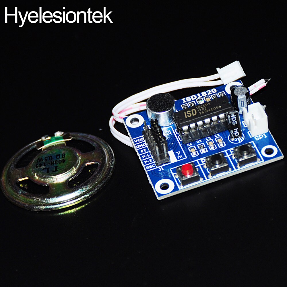 【happy one】Loudspeaker DIY KIT Recording Module ISD1820 For Arduino Speakers Board Recorder Sound Microphone Electronics. 