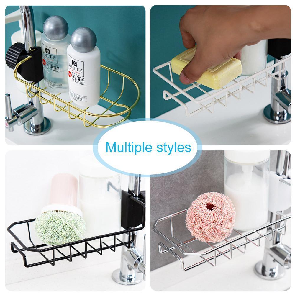 Stainless Steel Faucet Storage Rack Dish Washing Drainer Rack