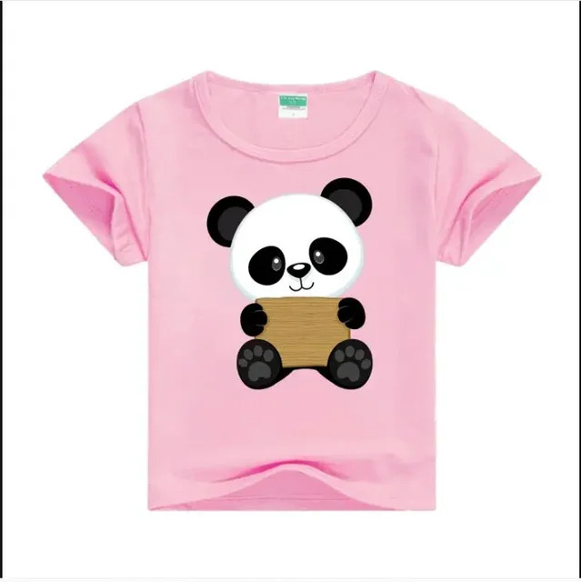 Kids Cartoon Funny Panda T-shirts Summer Costume Baby Boys Girls Clothing Children T Shirts Children's Wear. 
