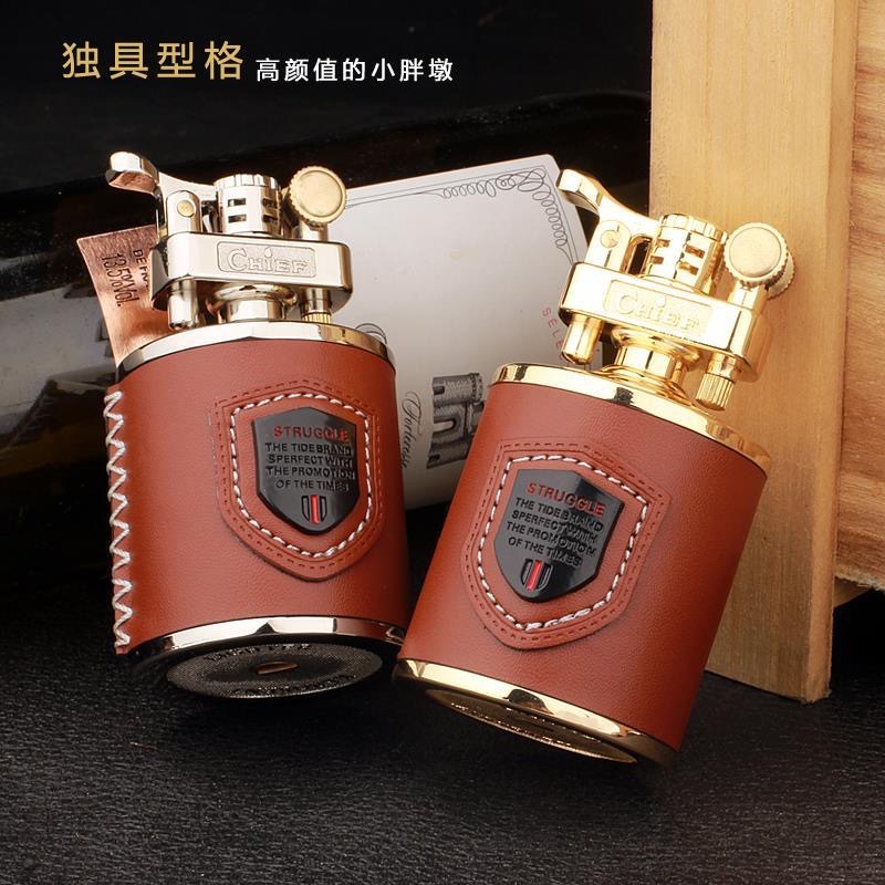 CHIEF Boss 206 Relief Kerosene Lighter Three-Dimensional Xiangyun Dragon Candlestick. 